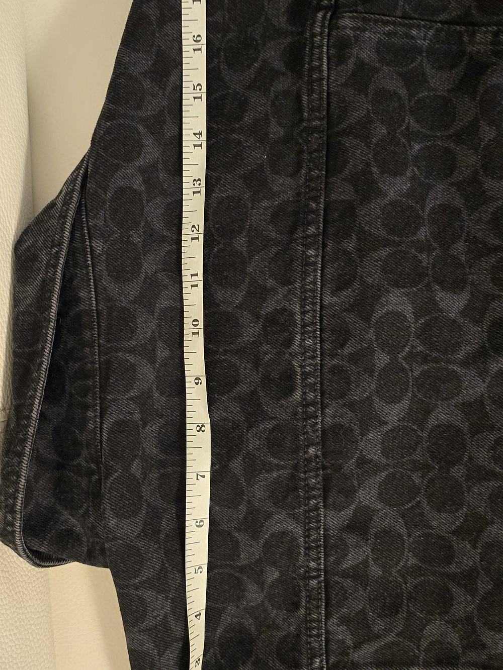 COACH Men's Black Signature Denim Jacket - Picture 11 of 11